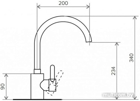 Смеситель Tolero Элара (серый 701)