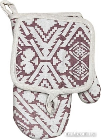 Фартук Swed House Alunda 64.01.3397 (белый/красный)