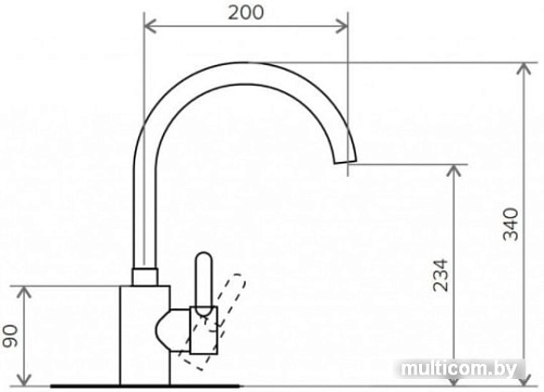Смеситель Tolero Элара (серый 701)
