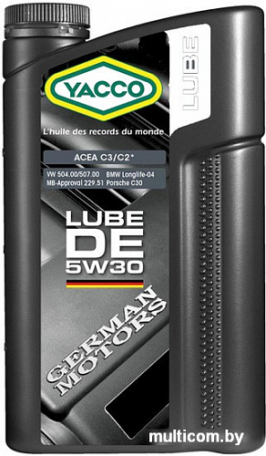 Моторное масло Yacco Lube DE 5W-30 2л