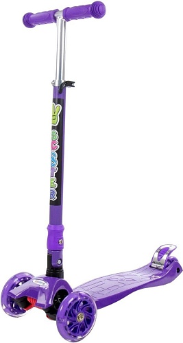 Двухколесный детский самокат Полесье Со складной ручкой 0072C 94445 (фиолетовый)