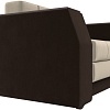Кресло-кровать Лига диванов Атлантида 28414 (микровельвет, бежевый/коричневый)