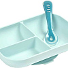 Beaba Set Repas Silicone Avec Ventouse Bleu 913455