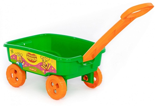 Тележка для песочницы Полесье Оранжевая корова с ручкой 83934
