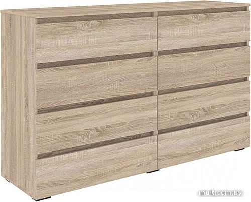 Комод Кортекс-мебель Бари 160 8ш (дуб сонома/дуб сонома/дуб сонома)