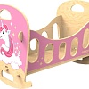 Аксессуары для кукольного домика Woody Кроватка-качалка Единорог 02758
