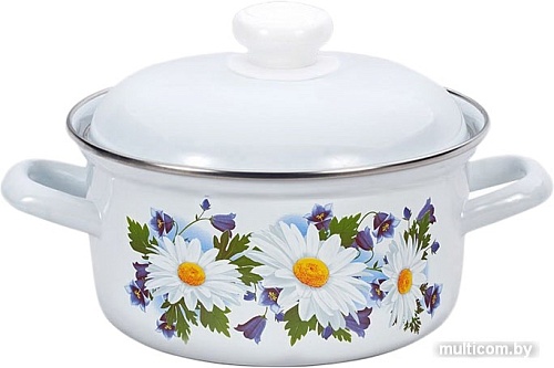 Кастрюля Лысьвенские эмали Ромашковое поле С-1510АП2/4