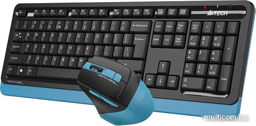 Офисный набор A4Tech Fstyler FG1035 (черный/синий )