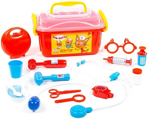 Игровой набор доктора терапевта Полесье Три Кота. Доктор 65353 (красный)