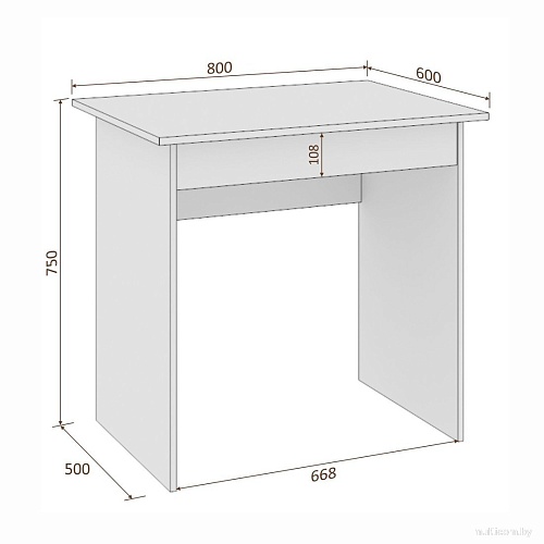 Стол Кортекс-мебель Эльф 80-1ш (береза)