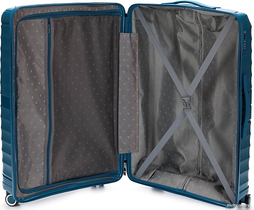 Чемодан-спиннер Torber Nevo T2207L (синий)