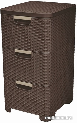 Комод Curver Style 3x14L 206313 (коричневый)