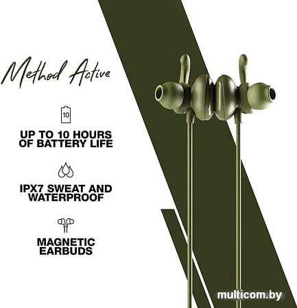 Наушники Skullcandy Method Active Wireless (оливковый)