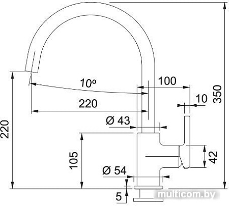 Смеситель Franke Lina XL 115.0626.025 (сахара)