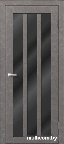 Межкомнатная дверь MDF-Techno Dominika Loft 403 40x200 (бетон серый/лакобель черный)