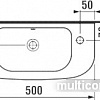 Умывальник Jika Olymp Deep 50x23 (отв. под смеситель слева) [8.1561.5.000.105.1]