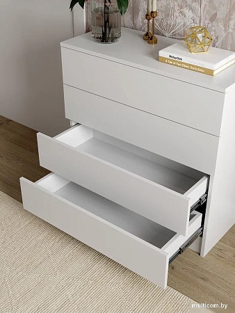 Комод Горизонт Нео 760 4 ящика (белый)