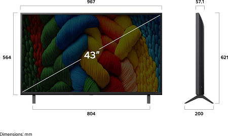Телевизор LG NanoCell AI NANO80 43NANO80A6B