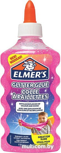 Клей силикатный Elmers Glitter Glue 2077249 (розовый)