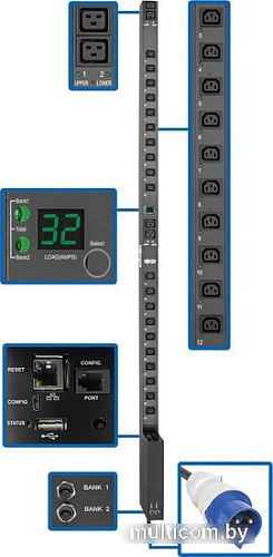 Блок распределения питания Tripp Lite PDUMV32HVNETLX