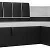 Угловой диван Mebelico Тефида 107535 (правый, белый/черный)