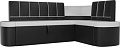 Угловой диван Mebelico Тефида 107535 (правый, белый/черный)