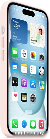 Чехол для телефона Apple MagSafe Silicone Case для iPhone 15 Plus (светло-розовый)