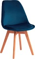 Стул TetChair Secret De Maison Tulip Soft (вельвет/дерево, синий/натуральный)