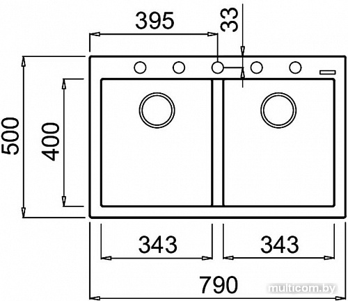 Кухонная мойка Elleci Quadra 350 Ghisa 70