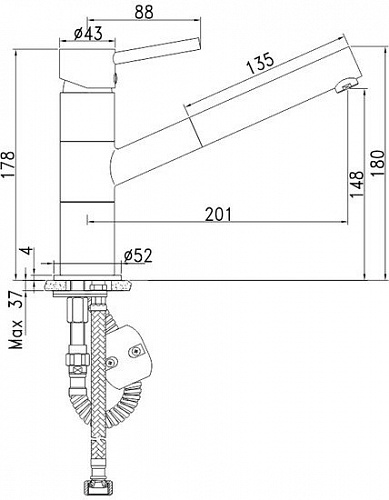 Смеситель IDDIS Velican VE2SBP0i05