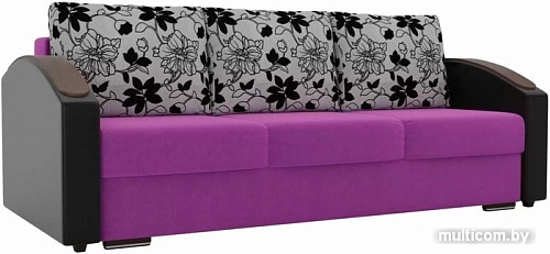 Диван Лига диванов Монако slide 102007 (фиолетовый/черный/серый)