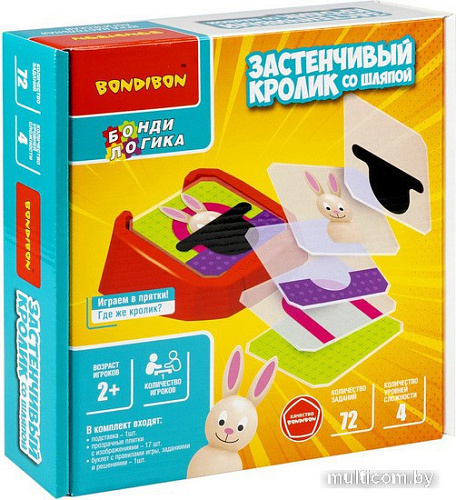 Настольная игра Bondibon БондиЛогика Застенчивый кролик со шляпой ВВ5086