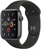 Умные часы Apple Watch Series 5 44 мм (алюминий серый космос/черный спортивный)