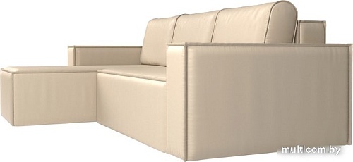 Угловой диван Mebelico Куба угловой 108662 (левый, БНП, экокожа, бежевый)