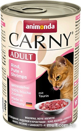 Корм для кошек Animonda Carny Adult с говядиной, индейкой и креветками 0.4 кг