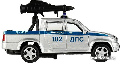 Пикап Технопарк UAZ Pickup Полиция с пушкой PICKUP-12POL-CANSR