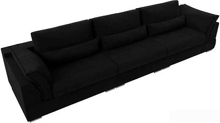 Диван Mebelico Пекин Long 115463 (микровельвет, черный)