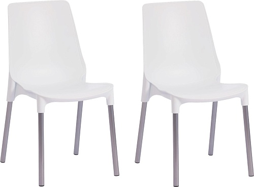 Стул TetChair Genius металл/пластик (2шт, белый/ножки хром)
