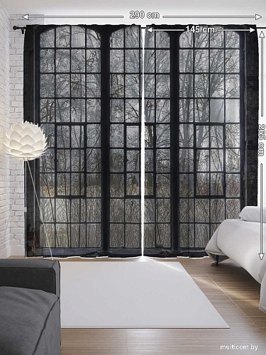 JoyArty Вид из окна из сатена p_10941