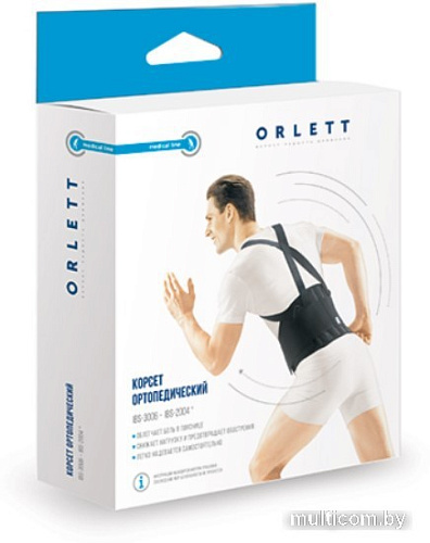 Корсет ортопедический пояснично-крестцовый Orlett IBS-3006 (L,черный)
