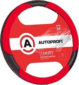 Оплетка на руль Autoprofi AP-1010 BK/RD (M) (черный/красный)