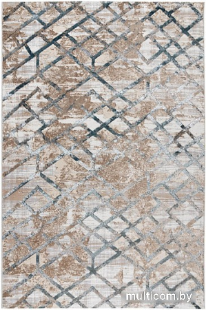 Ковер для жилой комнаты Radjab Carpet Бьянка прямоугольник K551b 7625RK-b 2x2.9 (cream shirink/blue fdy)