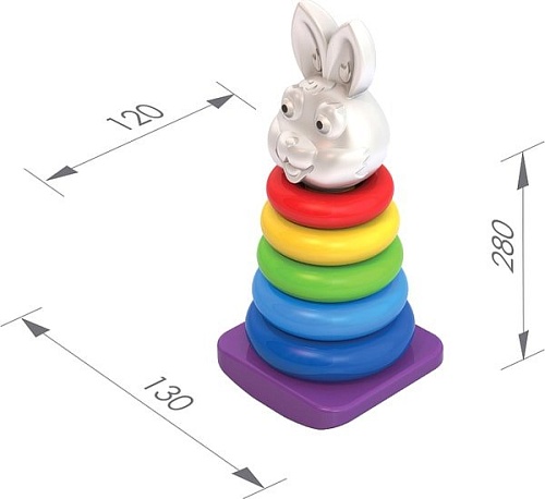 Пирамидка Нордпласт Кролик 423