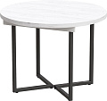 Кухонный стол Millwood Лофт Лондон D110-150x110x76 (дуб белый Craft-металл черный)