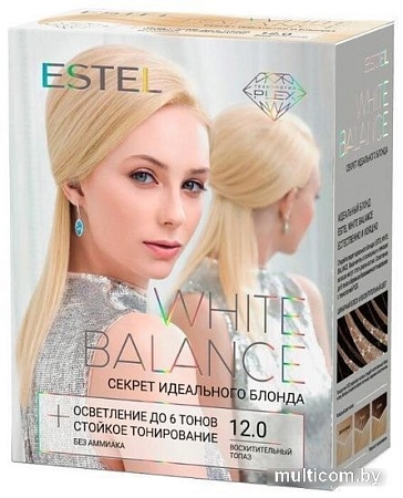 Крем-краска для волос Estel White Balance 12.0 (восхитительный топаз)