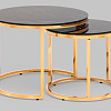 Журнальный столик Stool Group Селена (стекло черный мрамор/золото)