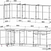 Угловая кухня Интерлиния Мила Лайт 1.2x2.5 (дуб золотой)