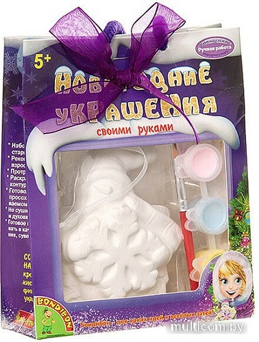 Набор для создания поделок/игрушек Bondibon Елочные украшения. Снеговичок ВВ1600-1