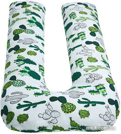 Подушка для беременных Amarobaby Кактусы AMARO-40U-K (зеленый)