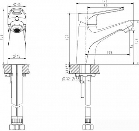 Смеситель Bravat Eco-D F193158C